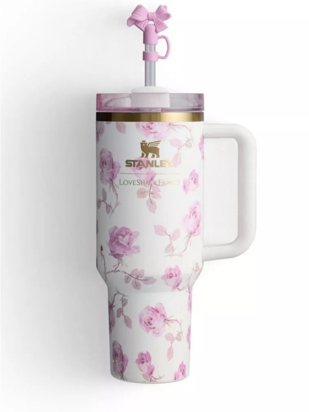 LoveShackFancy x Stanley Ribbon Rosa 40z Tumbler